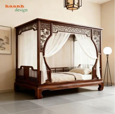 Giường la hán gỗ óc chó – Đẳng cấp cổ điển cho phòng ngủ-SBT 016