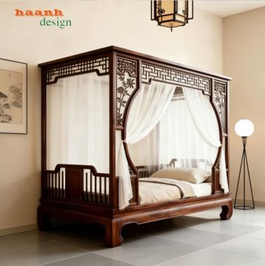 Giường la hán gỗ óc chó – Đẳng cấp cổ điển cho phòng ngủ-SBT 016