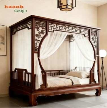 Giường la hán gỗ óc chó – Đẳng cấp cổ điển cho phòng ngủ-SBT 016