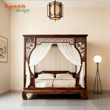 Giường la hán gỗ óc chó – Đẳng cấp cổ điển cho phòng ngủ-SBT 016