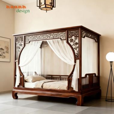 Giường la hán gỗ óc chó – Đẳng cấp cổ điển cho phòng ngủ-SBT 016