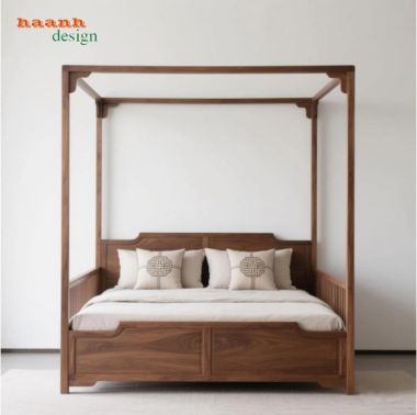 Giường ngủ gỗ đời Tống đẹp chuẩn phong cách Á Đông-SBT 014