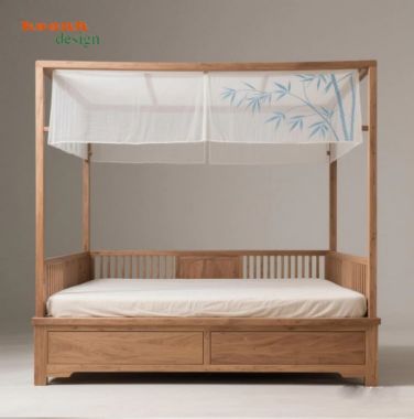 Giường ngủ gỗ đời Tống đẹp chuẩn phong cách Á Đông-SBT 014