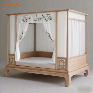 Giường ngủ gỗ đời Tống đẹp chuẩn phong cách Á Đông-SBT 014