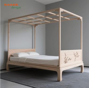 Giường ngủ gỗ đời Tống đẹp chuẩn phong cách Á Đông-SBT 014