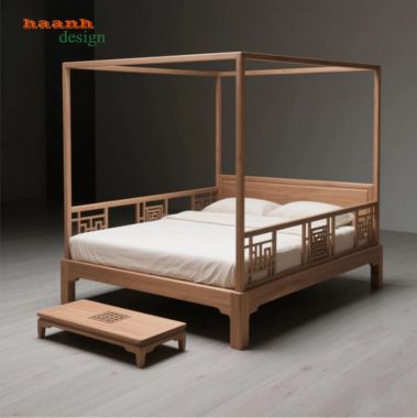 Giường ngủ gỗ đời Tống đẹp chuẩn phong cách Á Đông-SBT 014