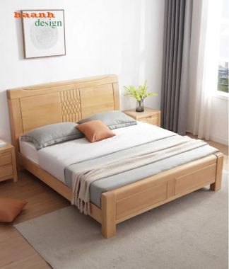 Giường ngủ gỗ tự nhiên hiện đại – xu hướng nội thất 2026-DHN 015