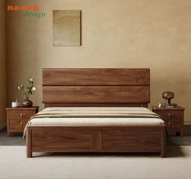 Giường ngủ gỗ óc chó Hà Nội-DHN 018