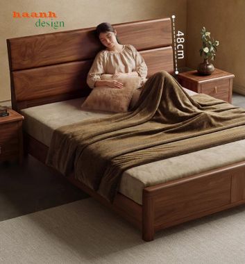 Giường ngủ gỗ óc chó Hà Nội-DHN 018