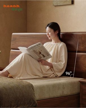 Giường ngủ gỗ óc chó Hà Nội-DHN 018