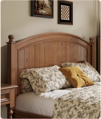 Mẫu giường ngủ đẹp gỗ sồi – Xu hướng phòng ngủ hiện đại-DHN 014