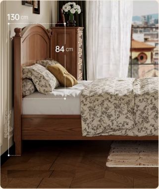 Mẫu giường ngủ đẹp gỗ sồi – Xu hướng phòng ngủ hiện đại-DHN 014