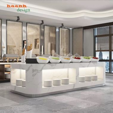 Bàn buffet cao cấp hiện đại cho nhà hàng khách sạn-BFF 008