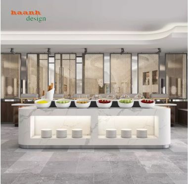 Bàn buffet cao cấp hiện đại cho nhà hàng khách sạn-BFF 008