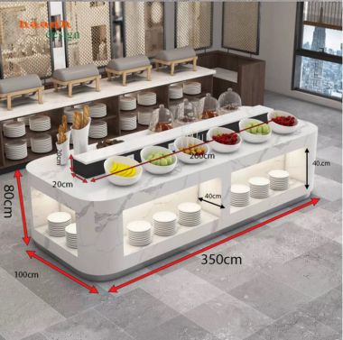 Bàn buffet cao cấp hiện đại cho nhà hàng khách sạn-BFF 008
