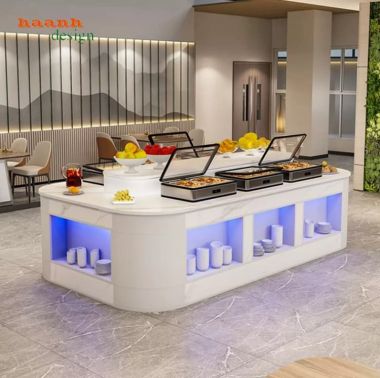 Bàn buffet cao cấp hiện đại cho nhà hàng khách sạn-BFF 008