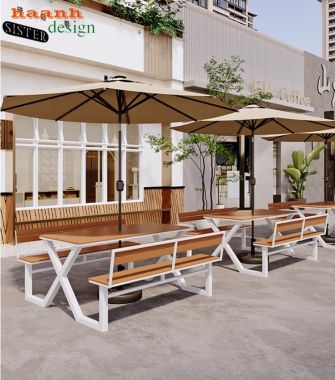 Bàn ghế cafe ngoài trời bền đẹp cho nhà hàng sân vườn-NTG 026