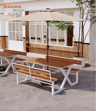Bàn ghế cafe ngoài trời bền đẹp cho nhà hàng sân vườn-NTG 026