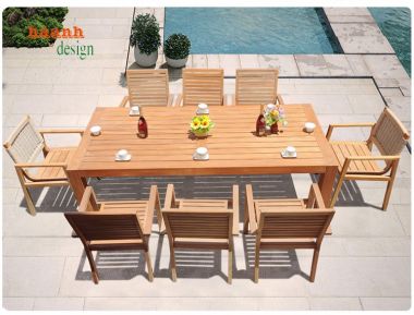 Bàn ghế ngoài trời gỗ teak sản phẩm cho ngoài trời-BTG 016