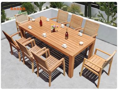 Bàn ghế ngoài trời gỗ teak sản phẩm cho ngoài trời-BTG 016