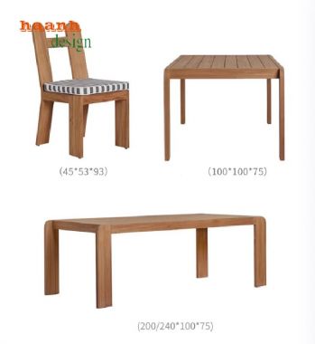 Thiết kế sáng tạo với bàn ghế gỗ teak cho ngoài trời-BGT 019