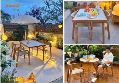 Mê hoặc bàn ghế sân vườn gỗ teak cho không gian sống-BGT 020