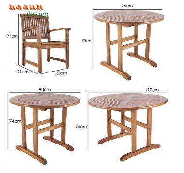 Bàn ghế gỗ Teak sân vườn ngoài trời BGT 010