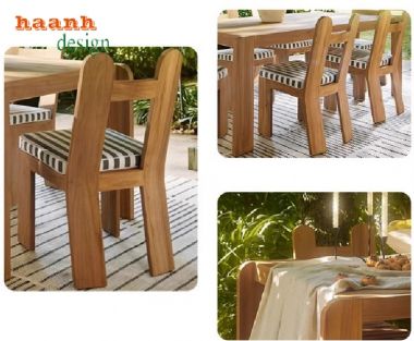 Thiết kế sáng tạo với bàn ghế gỗ teak cho ngoài trời-BGT 019