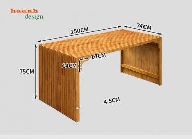 Bàn ghế ngoài trời gỗ Teak tự nhiên đơn giản bền lâu. BGT 012