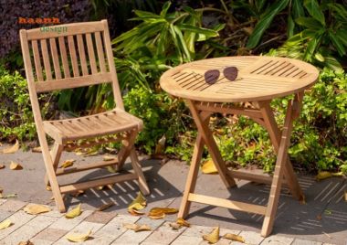 Bàn ghế sân vườn gỗ teak Nam Mỹ BGT002