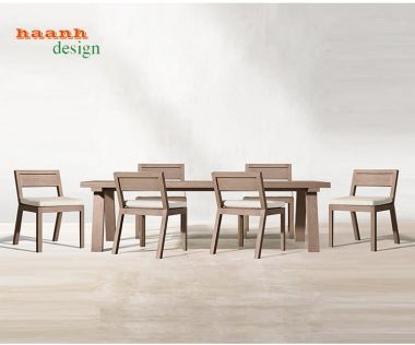 Bàn ghế gỗ Teak tự nhiên sân vườn ngoài trời BGT 006