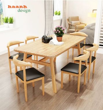 Bàn Ghế Gỗ Quán Ăn Chất Lượng Cao Thiết Kế Theo Yêu Cầu-BNH 010