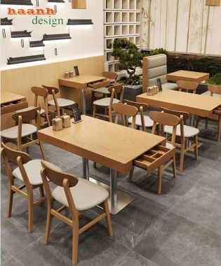 Bàn Ghế Quán Ăn Hiện Đại Đẹp Cho Nhà Hàng Sang Trọng-BNH 009