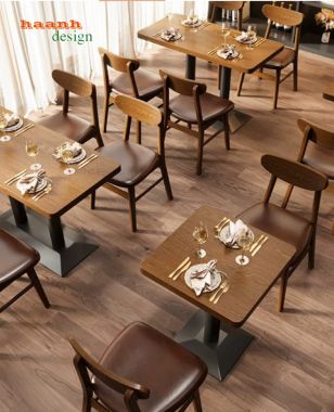 Bàn ghế nhà hàng hiện đại phối linh hoạt - BNH 012