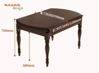 Mẫu bàn ăn cổ điển đẹp cao cấp cho nhà hàng khách sạn-NHT 006