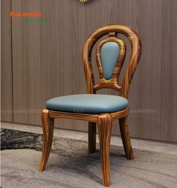 Bàn ghế nhà hàng tân cổ điển bàn tròn mâm xoay - NHT 008