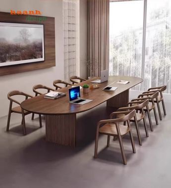 Khám phá mẫu bàn họp hội trường gỗ tự nhiên cao cấp – Đẳng cấp-PHH014