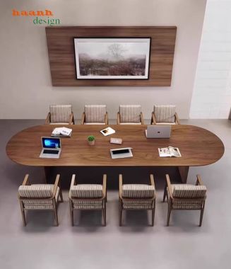 Khám phá mẫu bàn họp hội trường gỗ tự nhiên cao cấp – Đẳng cấp-PHH014