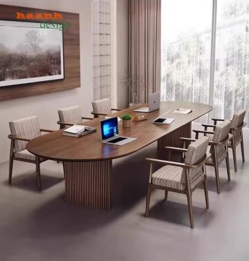 Khám phá mẫu bàn họp hội trường gỗ tự nhiên cao cấp – Đẳng cấp-PHH014