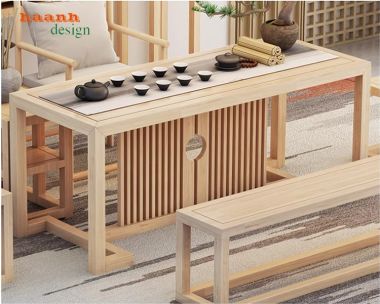 Bàn ghế phòng trà gỗ á đông phong cách và tinh tế BGN 014