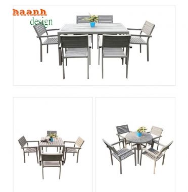 Bàn ghế sắt ngoài trời mang phong cách hiện đại-BGS 003