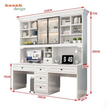 Bàn Học Đôi Cho Bé Hiện Đại Đẹp Cho Không Gian Học Tập-BHC 007