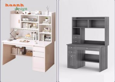 Bộ bàn học trẻ em kèm giá sách đẹp, an toàn cho phòng bé-BHC 006