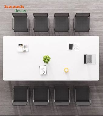 Mẫu bàn hội nghị chân sắt mặt gỗ đẹp bền giá tốt 2026-BHS 015