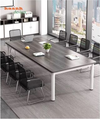 Mẫu bàn hội nghị chân sắt mặt gỗ đẹp bền giá tốt 2026-BHS 015