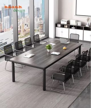 Mẫu bàn hội nghị chân sắt mặt gỗ đẹp bền giá tốt 2026-BHS 015