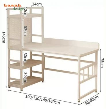 Bàn Học Chân Sắt Mặt Gỗ Hiện Đại Đẹp Cho Bé-BLS 011