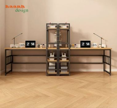 Bàn Học Chân Sắt Mặt Gỗ Hiện Đại Đẹp Cho Bé-BLS 011