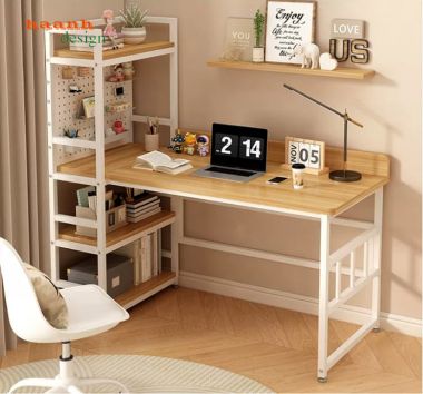 Bàn Học Chân Sắt Mặt Gỗ Hiện Đại Đẹp Cho Bé-BLS 011
