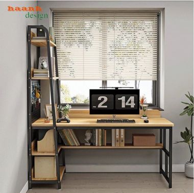 Mẫu Bàn Làm Việc Chân Sắt Mặt Gỗ Được Ưa Chuộng-BLS 010